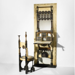 Secretaire and chair by Carlo Bugatti, c. 1905